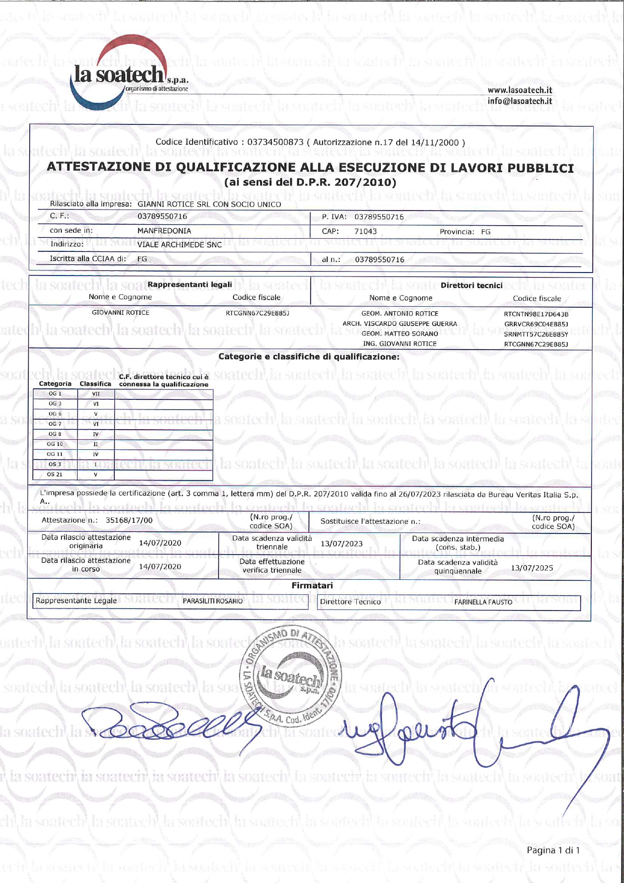 Certificazioni